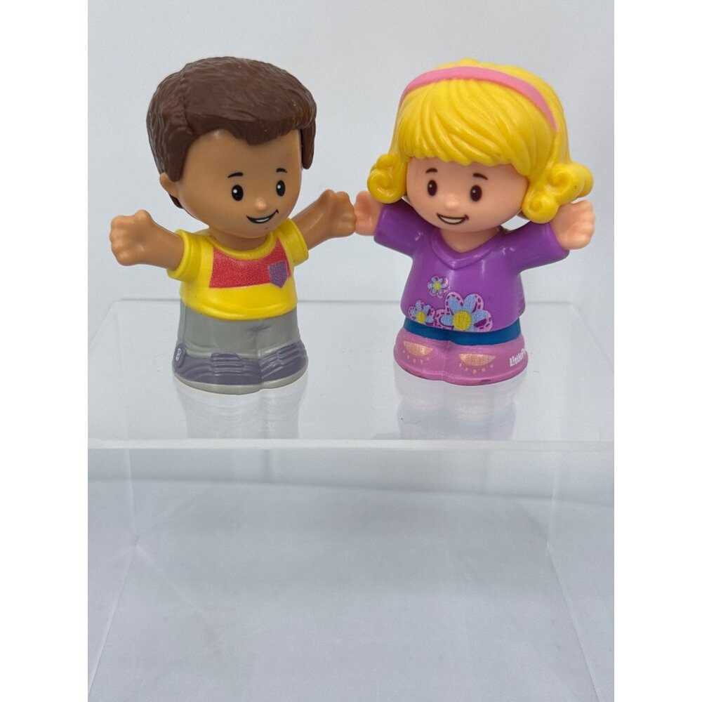 Fisher Price Little People Emma & Boy Figures Set Big Helpers Friends Together